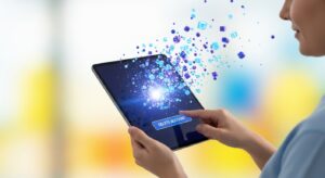 Empowering hero image showing a person confidently pressing a large Delete Account button on a smartphone